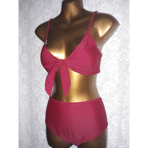 NIP Sz L Bikini with Light Padded Top, Peppermint Bay Hip Scarf OS - Picture 7 of 12